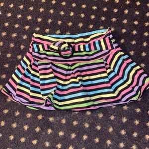 girls colorful mini skirt
